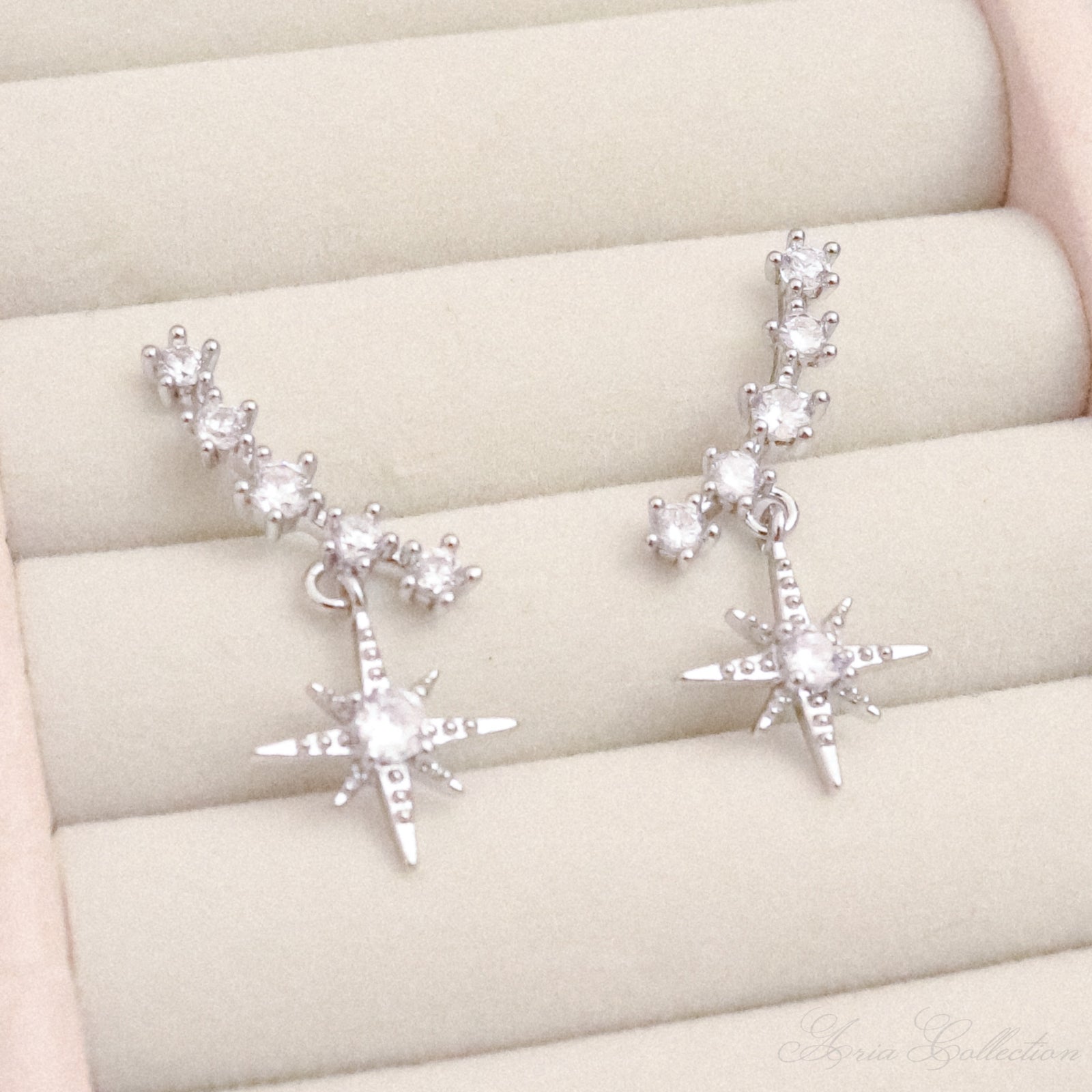 Crystal Star Runner Earrings